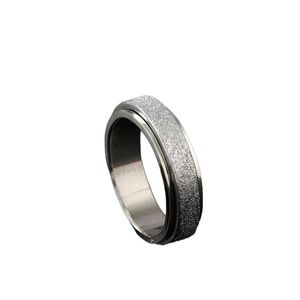 Silver Stainless Steel Twist Unisex Ring